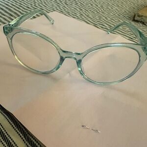 Transparent Blue Eyeglasses